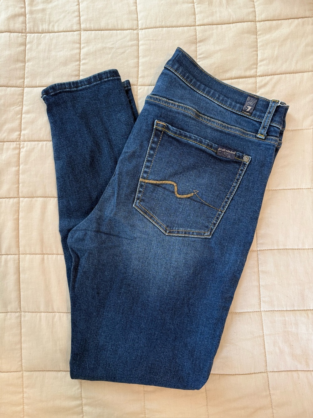 7 For All Mankind Dark Blue Women's Skinny Jeans